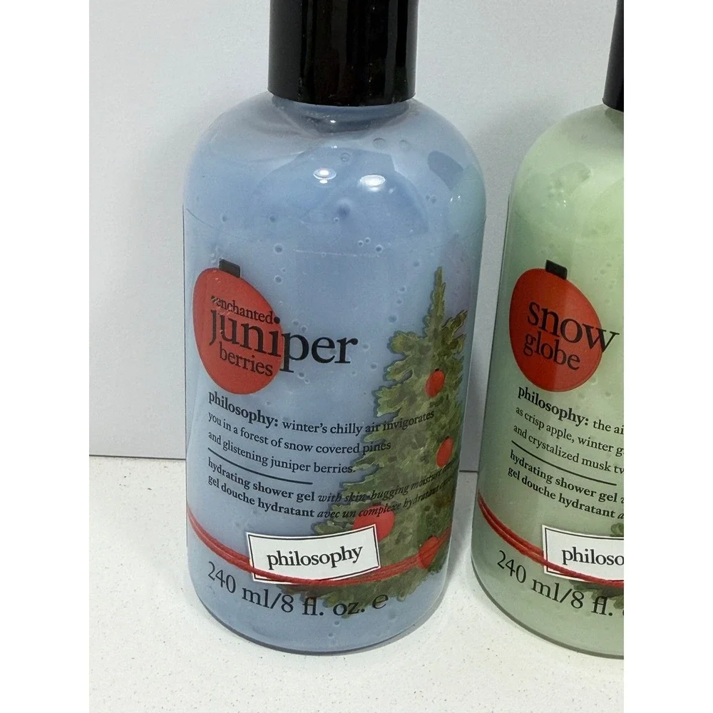 Philosophy‎ Shower Gel Duo Enchanted Juniper Berries & Snow Globe 8oz 2ct New